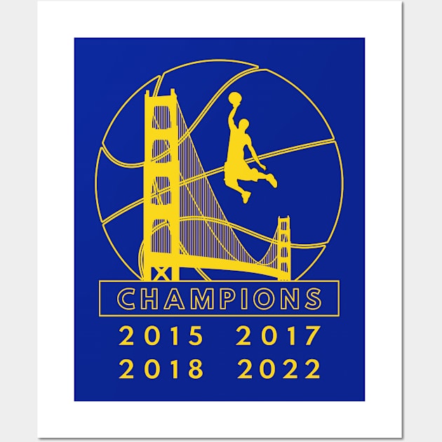 Golden State Basketball Championship Wall Art by Kishu